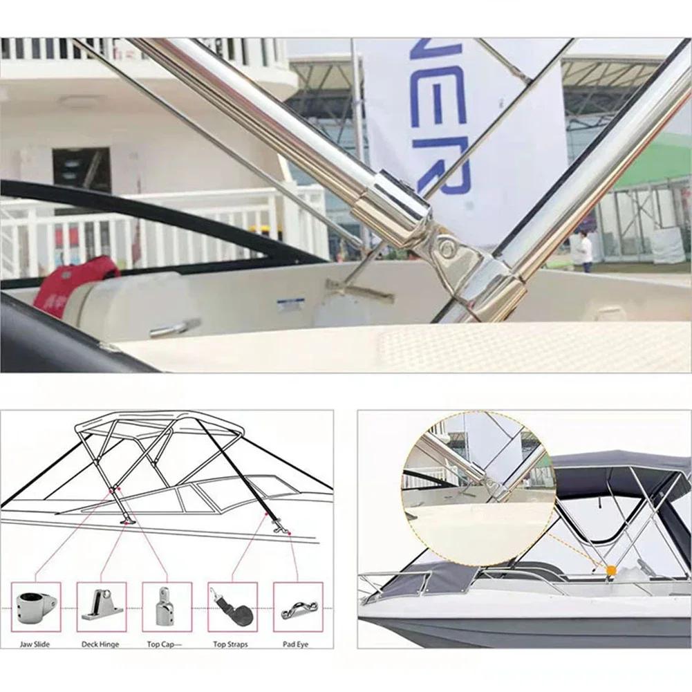 1pcs T316 Stainless Steel Quick Release Boats Top Deck Hinges Boats Canopy Decks Hinges Marine Bimini Top Marines Hardwares
