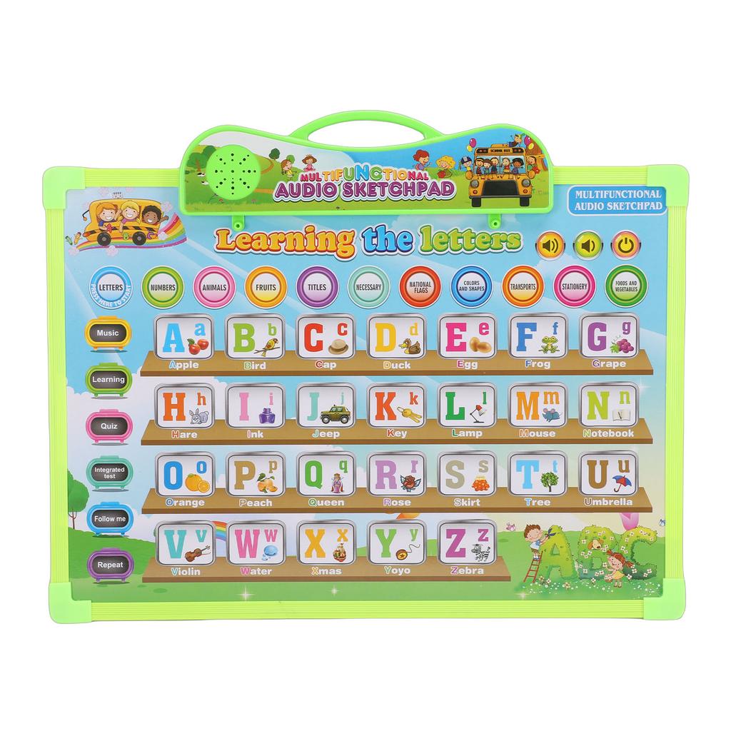 English Alphabet Poster for Kids Electronic Alphabet Wall Chart Talking ABC Educational Toy for 3 To 8 Years Old