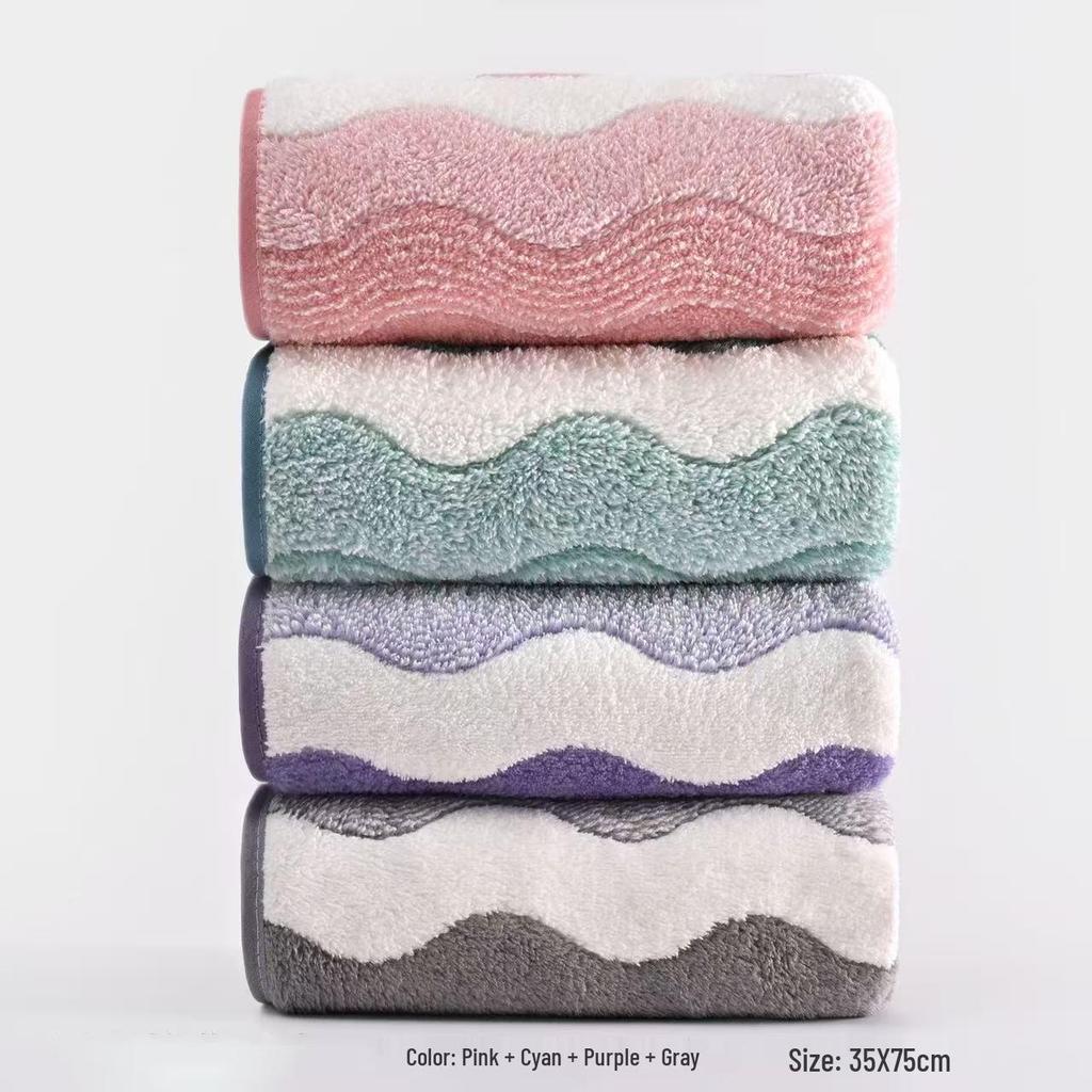 Coral Fleece Absorbent Lint-Free Face Towel, Thick & Soft for Household Use