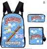 My Singing Monsters Backpack Set 3-in-1 Cartoon School Bag for Kids Boys Girls with Pencil Case and Crossbody Bag