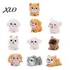 Mini Resin Animal Figurines 2Pcs Dog Figurines, Cute Puppy Miniature Figures, Small Sand Table Scene Props Ornaments for Micro Landscape, DIY Crafts,
