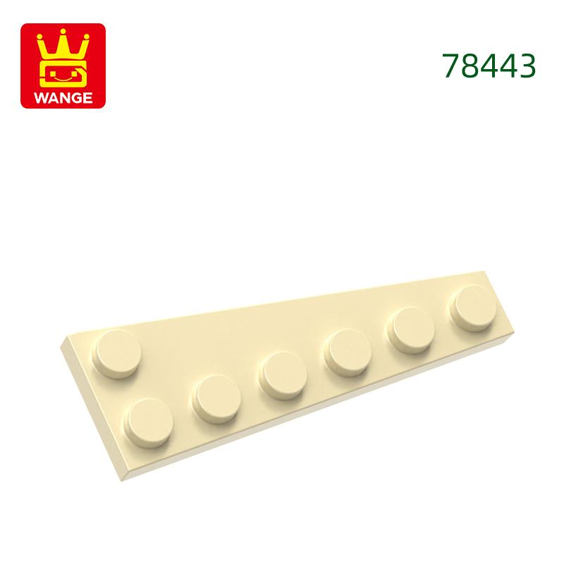 Non-Toxic 80Pcs/Lot 78443 Left Tooth Flat 6+1Dots Building Blocks Moc Accessories Compatible With Assembles Bricks Children Toys
