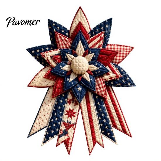 Rustic Farmhouse Home Decor Large Patchwork DIY Sewing Kit, Quilted Fabric Craft Set, Beginner Friendly Needlework Handmade Door Decoration Wreath for