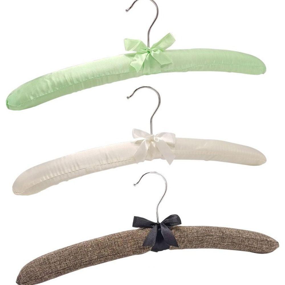 Satin Padded Clothes Hanger Silk Wrapped Coat Jacket Rack Shop Display Hanger