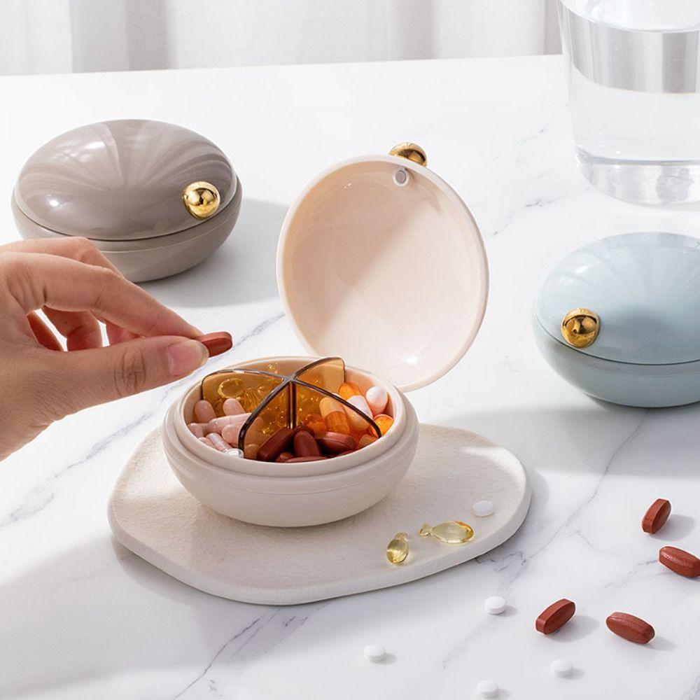 4 Grids Design Pills Storage Box Small Size Pill Dispenser Medicine Pillboxes Daily Medication