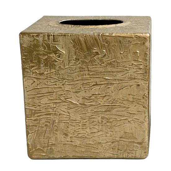 Xiaobudian Quadratische Taschentuchbox, Distressed Eisenkunst Aufbewahrungs-Leichtluxus-Halter für Wohnzimmer Arbeitszimmer Teeraum, Rostfeste Boxabdeckung