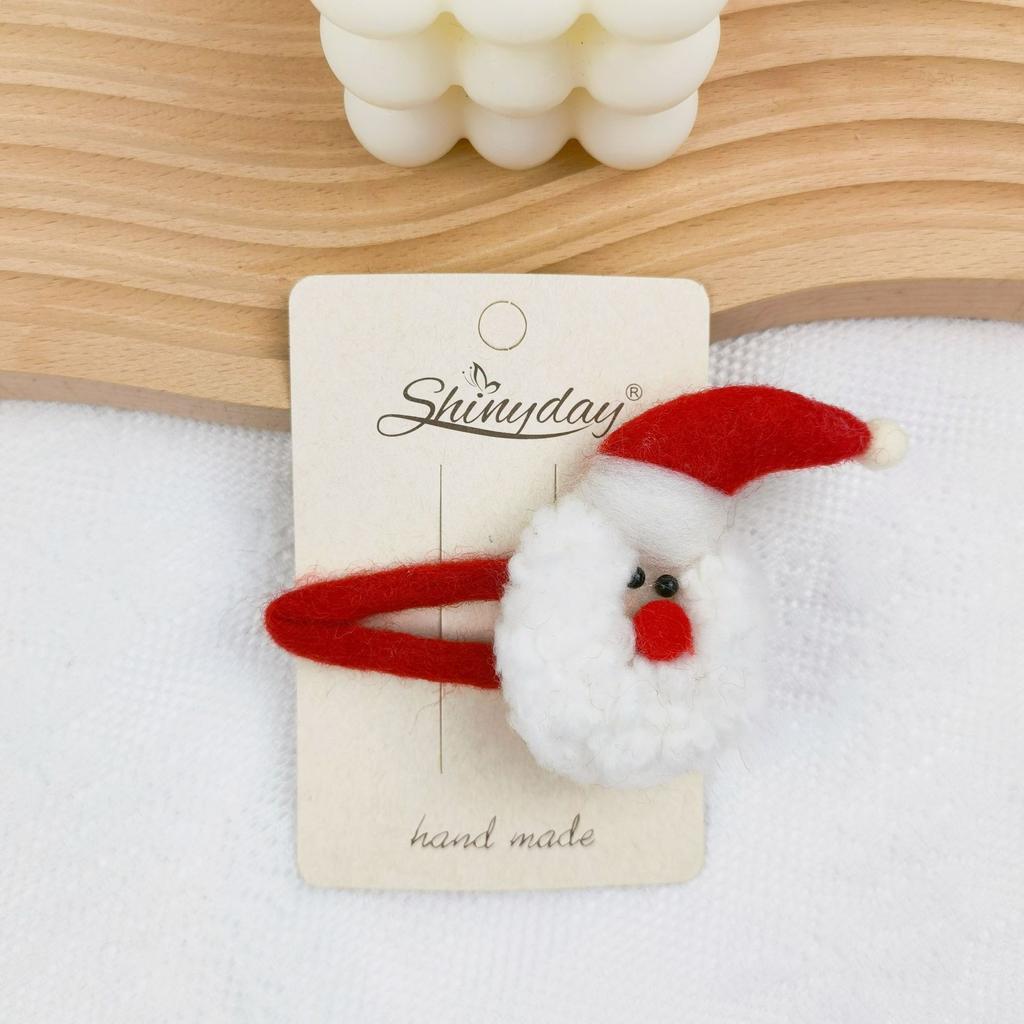 New Year Christmas Hair Pin Santa Claus Christmas Tree Snowman Cartoon Children's Barrettes Headwear Kids Hair Accessories