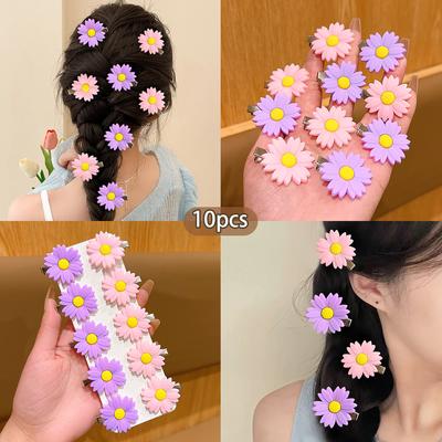 10 süße Gänseblümchen-Haarspangen, geeignet für den täglichen Gebrauch als Haaraccessoires