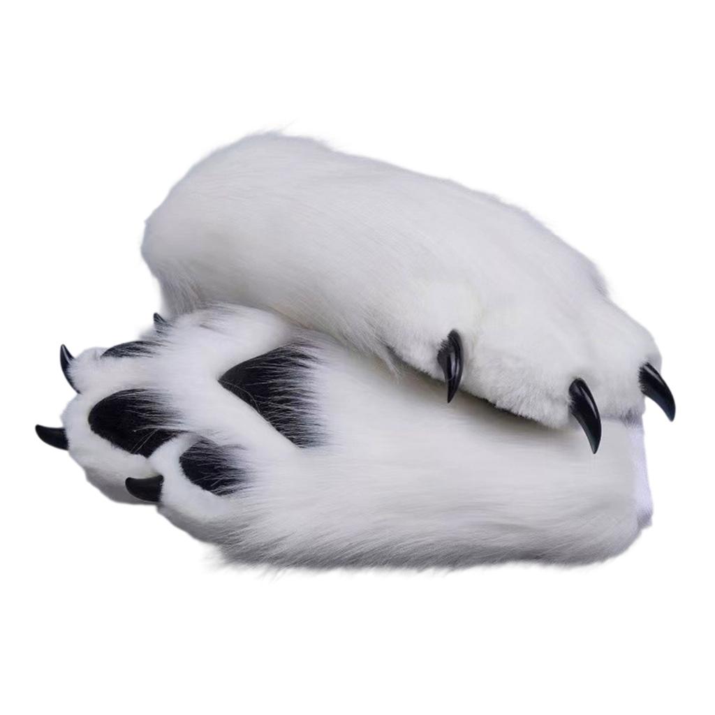 Multi Color Cosplay Nails Gloves With Realistic Animal Furry Comfortable For Conventions Parties And Festivals