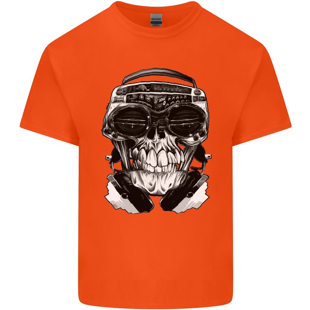 Ghetto Blaster Skull Unisexs Light Cotton TShirt