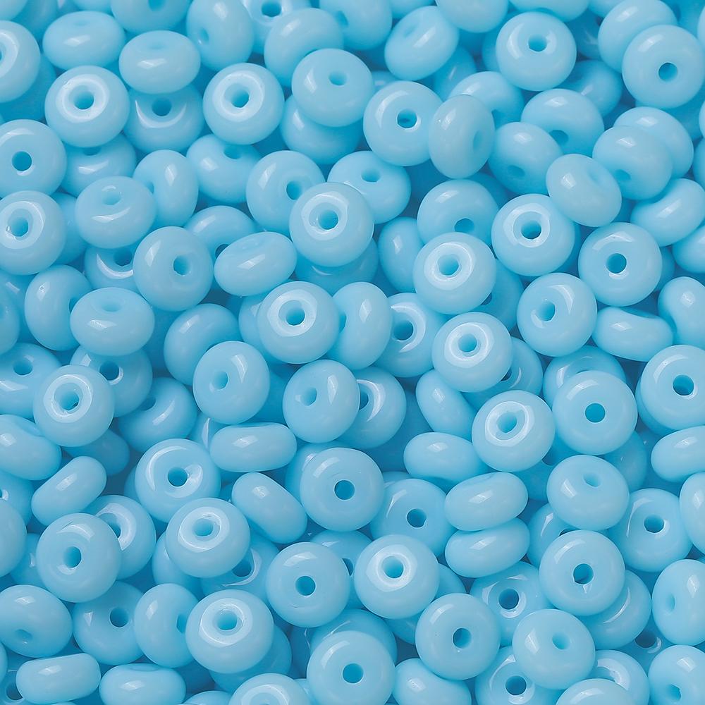 50pcs/Lots Colored Glass Seed Bead Abacus Shape Spacer Loose Beads for DIY Jewelry Making Bracelet Necklace Charms Accessories