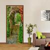 Nature Scenery Door Decal 3D Removable Vinyl Sticker, Adhesive Forest Pathway Wallpaper for Bedroom Entryway