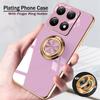 For Xiaomi 14T Plating Glossy Silicone Case For Xiaomi 14 T 13T 12T 11T 13 12 11 Lite 5G 12X 10T 10 12S 14T Pro Ring Stand Cover
