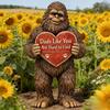 Bigfoot Statue  Hugging Love Garden Bonsai Ornament, Micro-Landscape Gardening Decoration Accessory, Office Desk Decoration