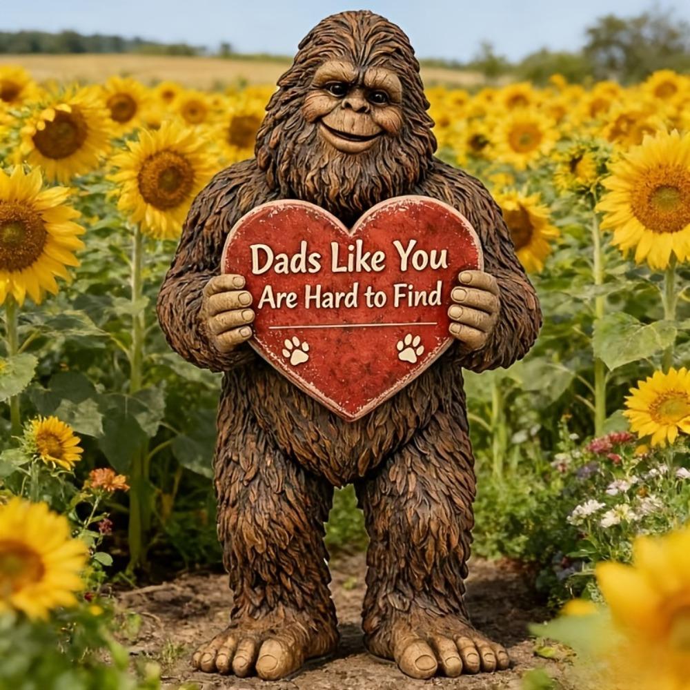 Bigfoot Statue Hugging Love Garden Bonsai Ornament, Micro-Landscape Gardening Decoration Accessory, Office Desk Decoration