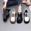 Thick sole heightening new British style small leather shoes spring ultra-light single shoes