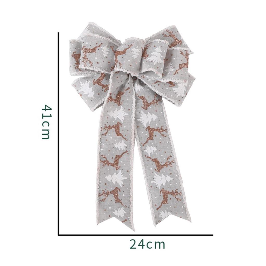 Große Schleifen Weihnachts-Schleife Dekorationen 2025 Weihnachtsbaum Hängeanhänger Ornamente Für Zuhause Garten Stuhl Feiertagsdeko 41x24cm
