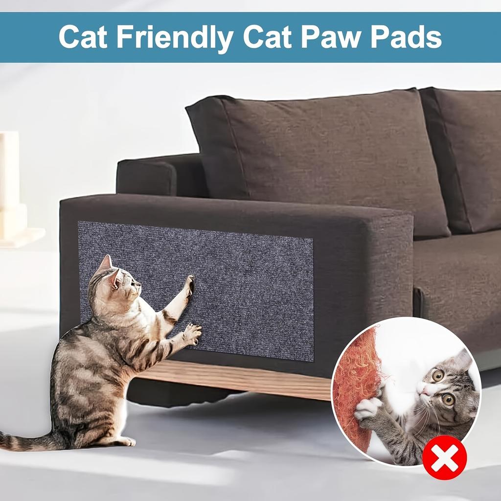 Furniture Protector for Cats That Can Be Trimmed Featuring a Self-Adhesive Scratching Mat To Safeguard Couches Doors, And Cat Tree Shelves from Claws