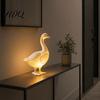 Eco-friendly Resin Decoration Creative Goose Night Light Cute Duck Table Lamp with Warm LED Glow Funny Animal Shape Decor Figurine for Bedroom