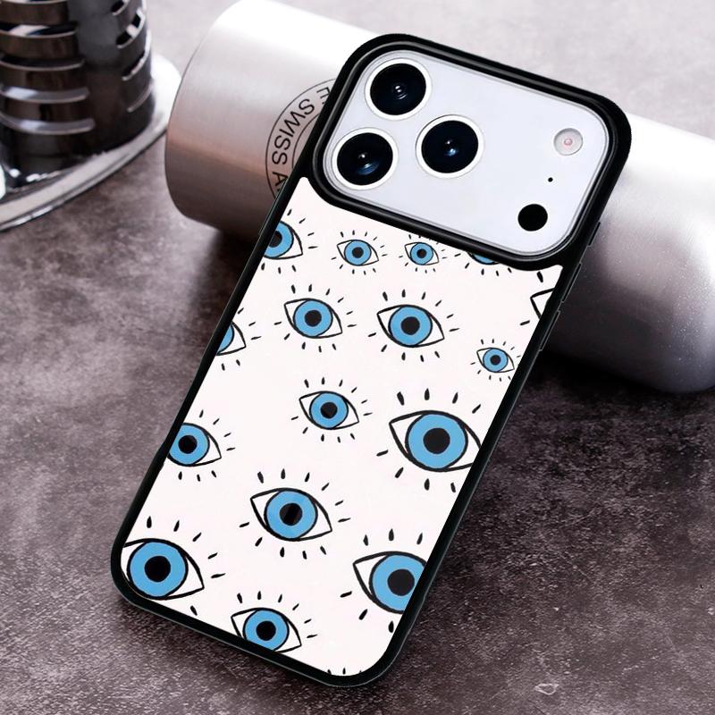 Eyes Pattern Phone Case for iPhone 17 16 15 Pro Max Air 14 13 12 11 Plus Shockproof Cover