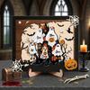 Cartello Famiglia Fantasma di Halloween Cornice per Foto Fantasma in Legno Decorazione da Tavolo per Halloween Mensola da Fattoria Scrivania Decorazione per la Casa