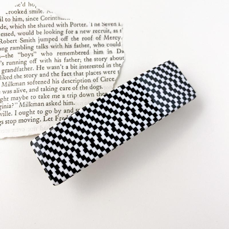Chic 8.5cm Korean Style Hair Clip Contemporary Acetate Geometric Spring Hairpin