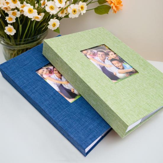 Fotoalbum 4x6 300 Taschen Leinenbezug Bilderbuch mit Frontfenster Personalisiertes Scrapbook Erinnerungsbuch für Baby Paare Urlaub Jahrestag