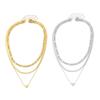 3Pcs/set Fashionable Necklace Multi Layer Heart Pendant Charm Collar Chain for Everyday Wear and Special Occasion