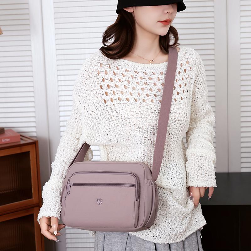 Water-repellent Nylon Bag Women's Shoulder Bag Crossbody Bag Lightweight Small Square Bag