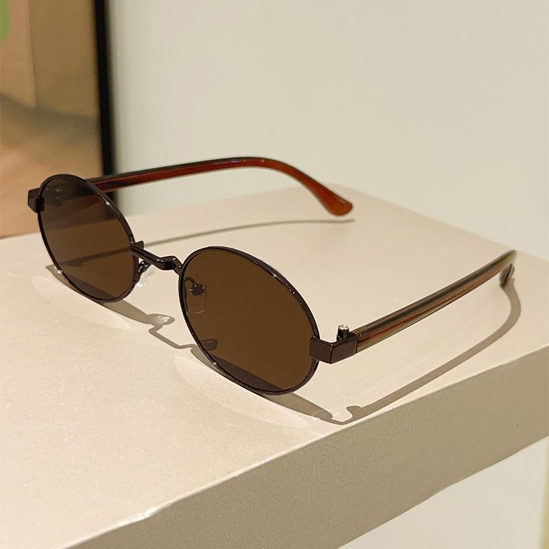 Vintage Oval Sunglasses  New Stylish Full Rim Gradient Outdoor Casual Shades Women Trendy Brand Design Sun Glasses