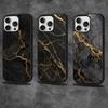 Black Gold Marble Pattern Phone Case For iPhone 17,16,15,14,13,12,11,Pro,Max,Plus,Mini,SE4,E Magnetic Magsafe Wireless Charging