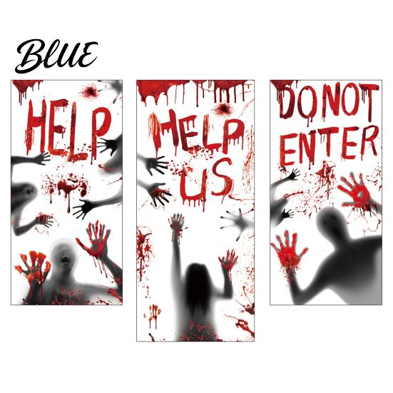 Bathroom Safe Halloween Decor Blood Window Stickers Clear Patterns Waterproof And Scratch-Resistant Clings Decals Removable Stickers for Home Living