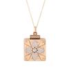 Personalized Necklace Open And Close Moon Zircon Photo Album Pendant Necklace Collarbone Chain Electroplated Gold Color Retention