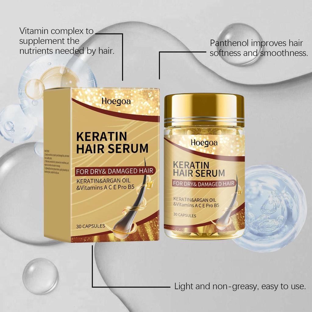 Moroccan Argan Oil Hair Serum: Repairs Dry, Damaged & Frizzy Hair for a Silky Shine