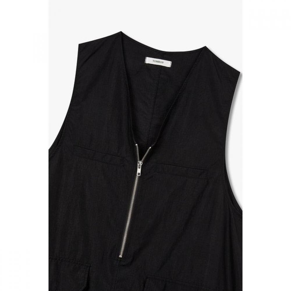 Studio Tomboy Half Zip V Neck sleeVeless Dress  9176241986 