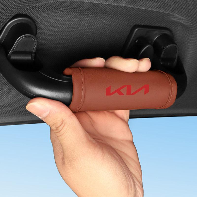 Car sticker Car Roof Handle Cover Door Armrest Leather Covering For KIA Ceed Rio Sportage R K3 K4 K5 K6 XCEED KX3 SPORTAGE EV6