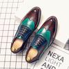 Scarpe Uomo Casual da Ufficio Punta Acuta Piatte Brogue in Pelle per Uomo Pieno Fiore Punk Rialzanti Retro Tendenza 2025 Slip-on