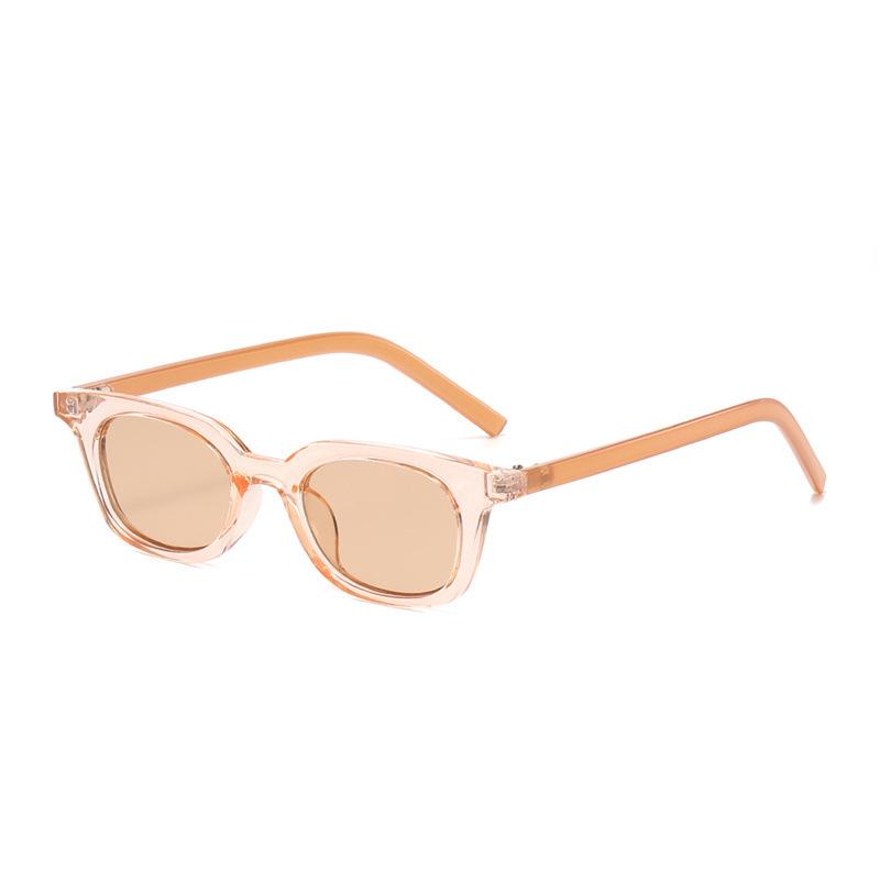 Vintage Square Luxury Brand Designer Thin Small Frame Sunglasses Women For Men Trendy Sun Glasses Punk Hip Hop Pink Shades Uv400