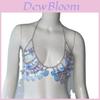 Summer Shell Body Chain For Women With Geometric Design And Alloy Material For Beach Party Wear