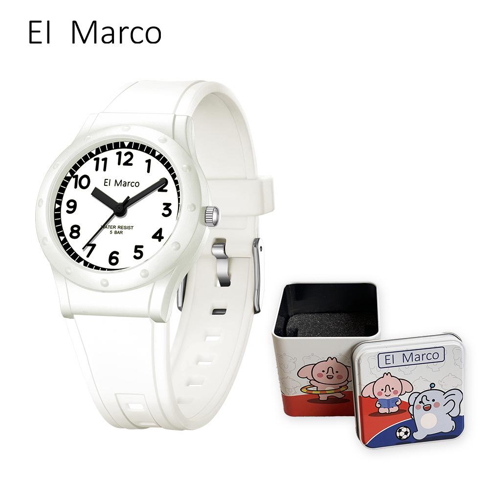 Marco Quartz Unisex Children's Sports Watch - Simple, Stylish, Waterproof with Color Block Design for Students