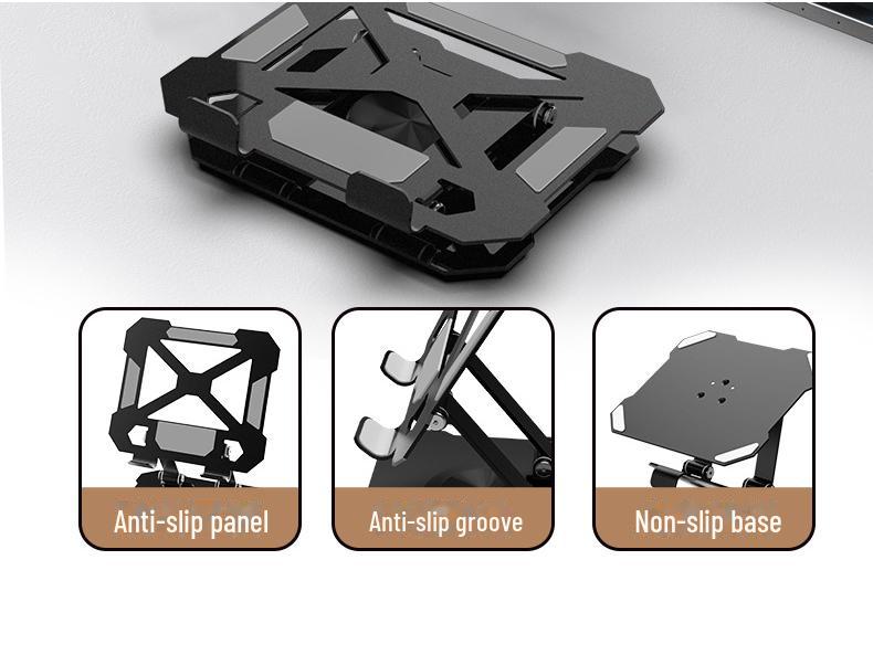 360° Rotating Aluminum Alloy Desktop Tablet Stand with Cooling Feature