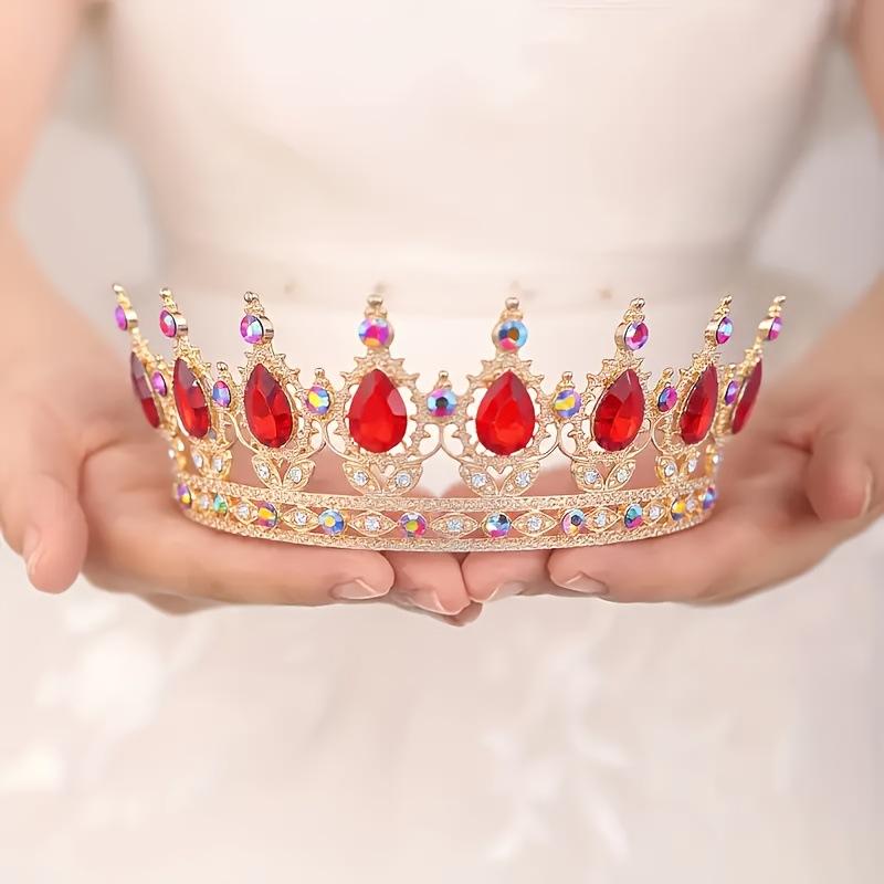 Baroque Crystal Round Tiaras And Crowns Headband For Women Party Bridal Wedding Hair Accessories Jewelry Crown Tiara Headband