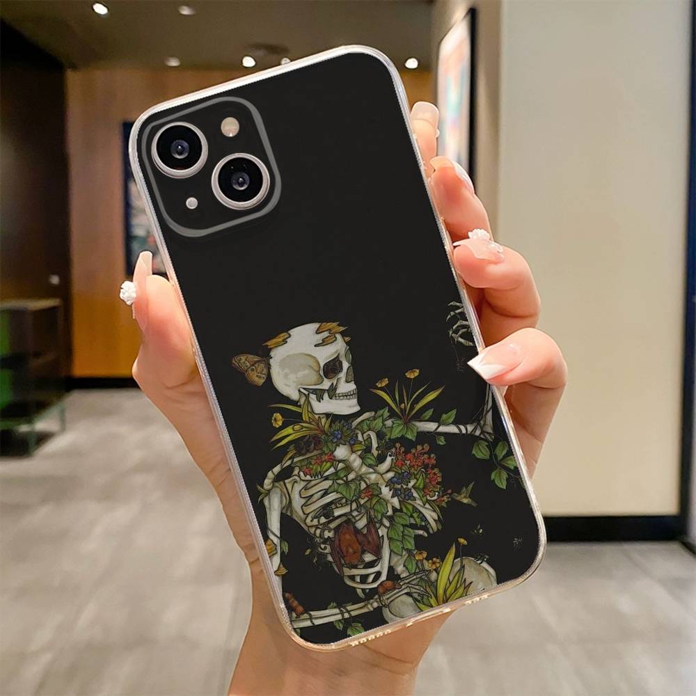 Skull Skeleton GrimReaper Phone Case For iPhone 17 16e 16 15 14 13 12 11mini Pro Max X XR XSMAX 8 7 Air Plus Soft Cover