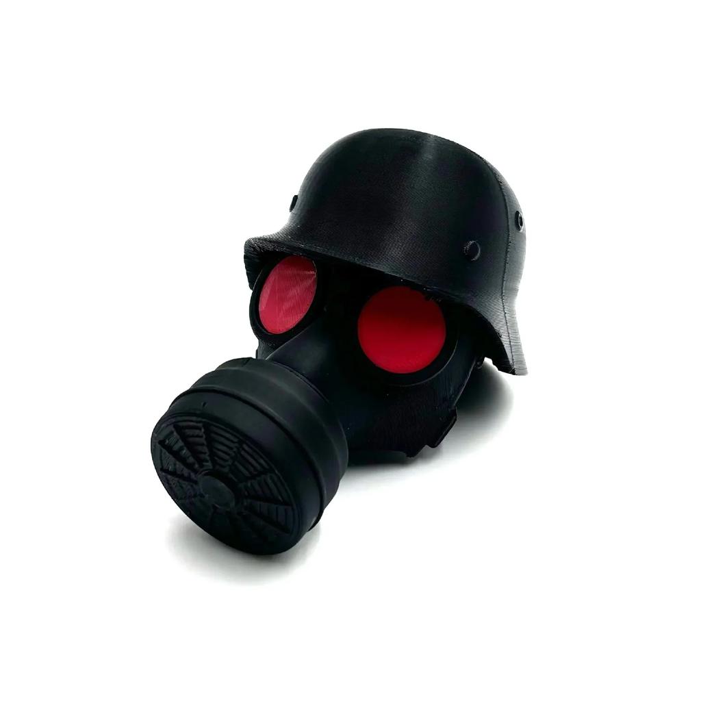Funny Trailer Hitch Cover - Creative Helmet & Gas Mask Design, Universal Dust Cap For Coupling Protection