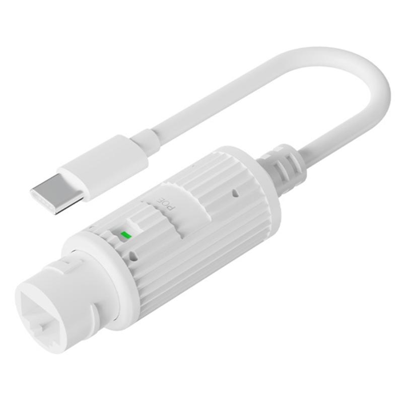 

POE Adapter 48V to Type C 5V2.4A Output Compactly POE to Type C Converter for Electronics Intelligent Phones/Tablets Office Use 1