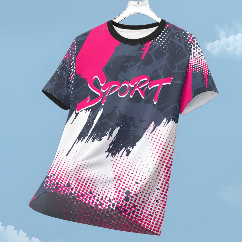 Unisex short sleeved T-shirt, matching couple sportswear, loose and breathable, quick fitness suit, outdoor running daily casual top 6XL