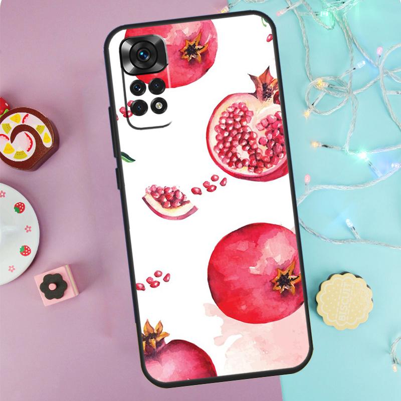 Tropical Pomegranate Pattern Case For Xiaomi Redmi Note 9 10 11 12 13 14 Pro 9S 10S 11S 12S Redmi 14C 10C 12C 13C Cover