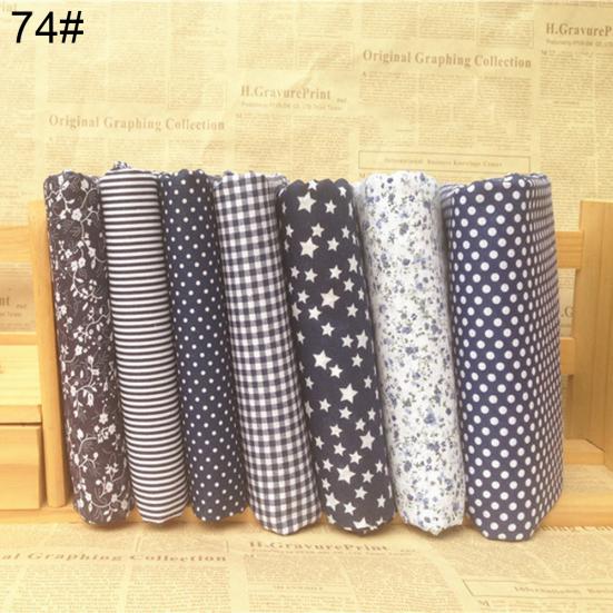 7Pcs/Set Quilting Fabric Floral Cotton Cloth DIY Craft Sewing Handmade Accessory