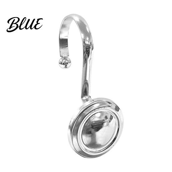 Strong Shower Curtain Installation Decorative Resistant High-quality Rustproof Corrosion Hooks 12Pcs Rings Simple Metal Durable