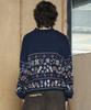 GLACK Gnt049 Turtles Fair Isle Nordic Knit (Navy)